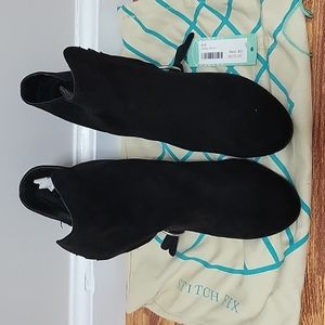 Black zip up booties